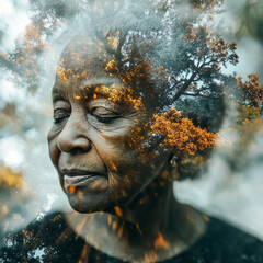Obraz premium portrait of a person with a flower