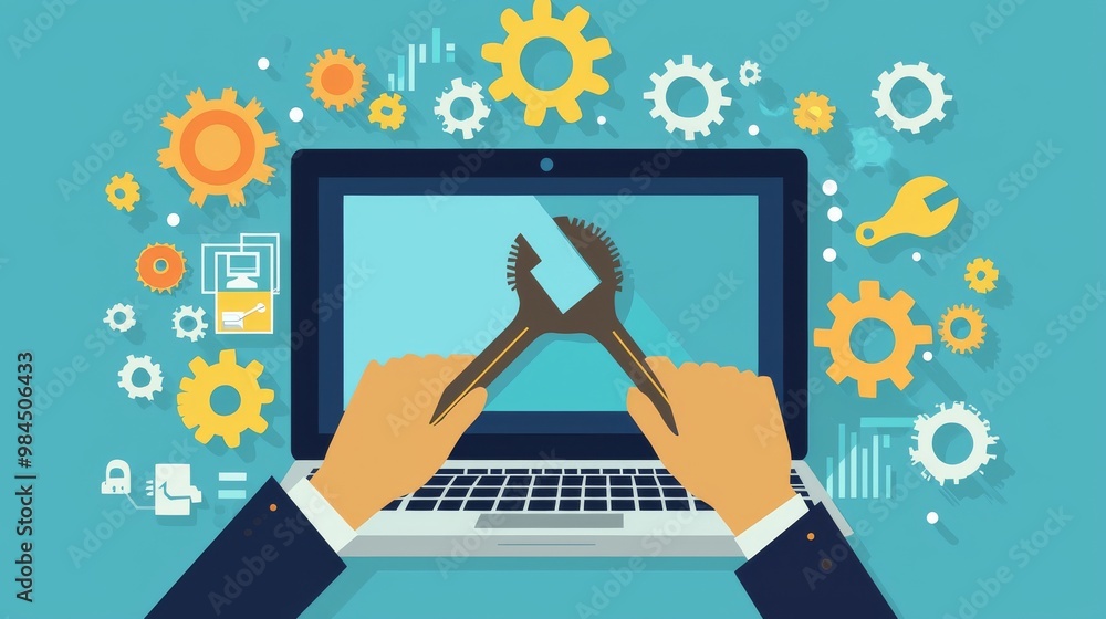 Poster a user makes adjustments to a computer's user interface, sets personal pages, and repairs them. the 