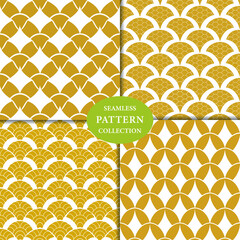 Gold glitter fish scale Seamless Pattern Background © MdDelowar