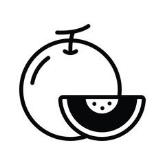 An amazing icon of melon in modern and trendy design style, ready to use vector