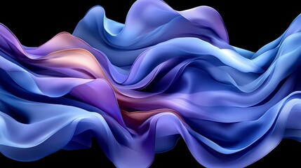 Fototapeta premium Abstract Flowing Fabric with Blue and Purple Hues