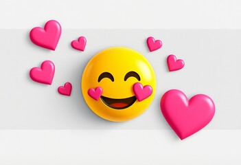 🥰 A smiling face with hearts emoji showing love and warmth sm