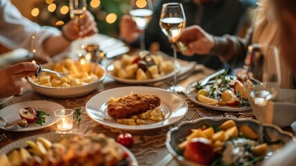 Fototapeta premium Christmas Dinner Feast