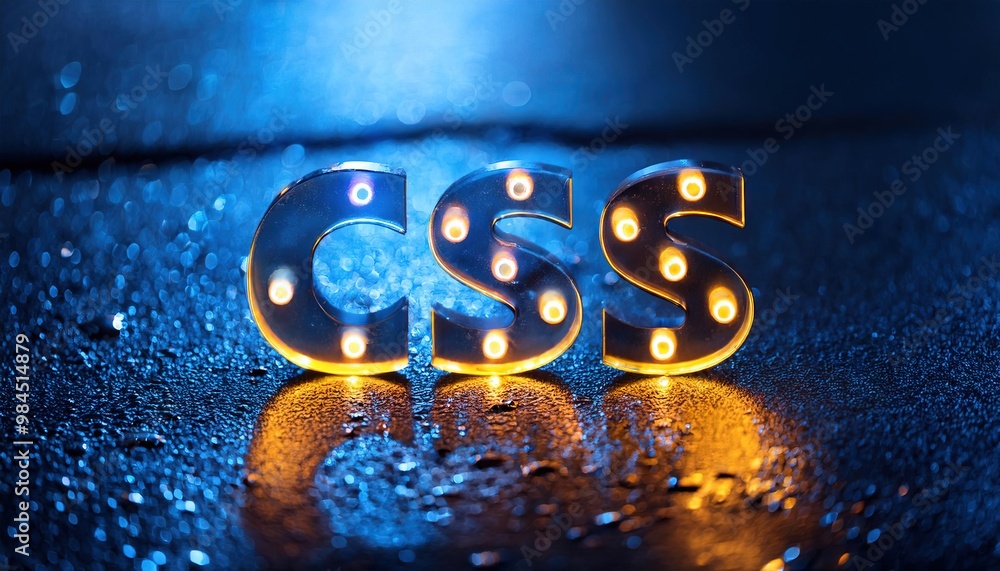 Poster css design with illuminated typography: a modern approach