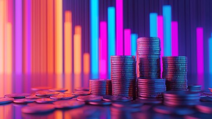 With animate cash stacks, dynamic asset charts, and a sleek interface, this is a 3D visualization of a financial portfolio management system