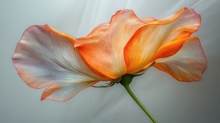 A stunning flower blooms with vibrant orange and white petals, showcasing its beauty