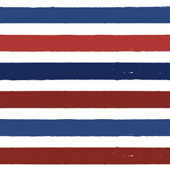 Red and Blue Stripes Seamless Vector Pattern, USA Flag Lines Background for Celebration Holiday, American President Day, memorial day.