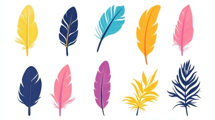 Modern pens and feather pens are illustrated, representing different writing instruments.