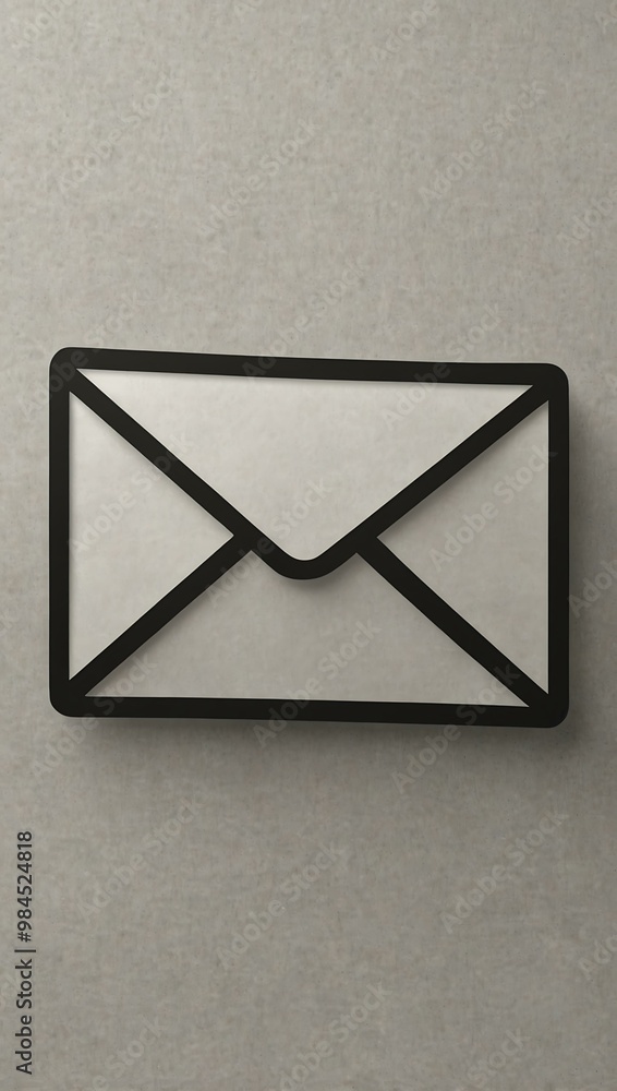 Poster inbox mail line icon.