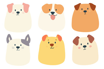 PNG Cute dog sticky notes illustration, transparent background set