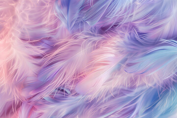 Colored gradient feather backgrounds close up