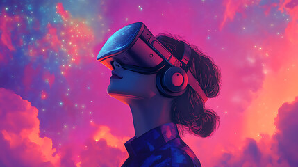 Naklejka premium branding elements for a startup offering virtual reality experiences