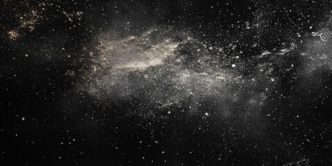 Starry Night Sky with Cosmic Elements and Nebulae