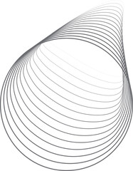 Circles line pattern round frame in concept digital, technology, modern