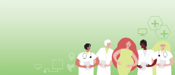 African Woman and Signal for Help with Hand, Flat Vector Stock Illustration for Victims of Domestic Violence