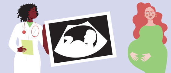 African Woman and Signal for Help with Hand, Flat Vector Stock Illustration for Victims of Domestic Violence