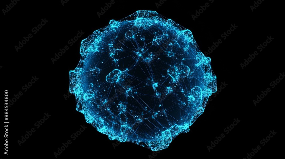 Leinwandbilder sphere mesh grid with mesh wireframe. modern digital earth with mesh grid. 3d sphere mesh grid with 