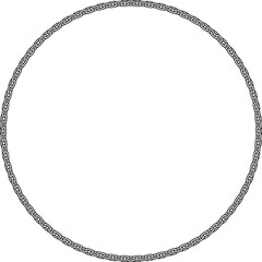 Chain frame corner, coiled into circle shape.