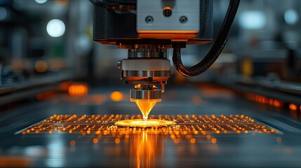 A 3D printer creating intricate electronic components with precision