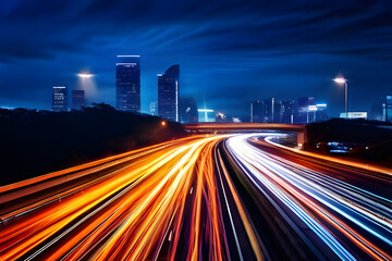 Fototapeta premium traffic at night