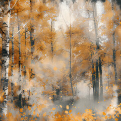 Autumn wood forest wallpaper background 