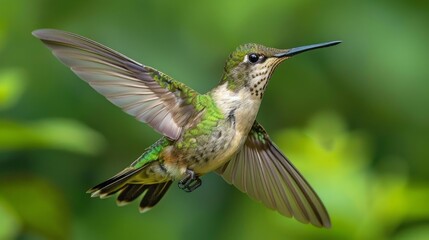Fototapeta premium Ruby throated Hummingbird Rufous Hummingbird 