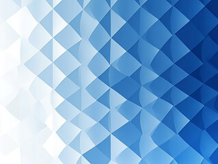 Fototapeta premium Blue gradient background with a geometric pattern illustration. Flat design white and blue color. 