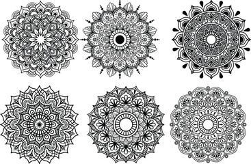 indian mandala art design vector. Circular pattern in form of mandala for Henna, Mehndi, tattoo, decoration. Decorative frame ornament in ethnic oriental style. Coloring book page.