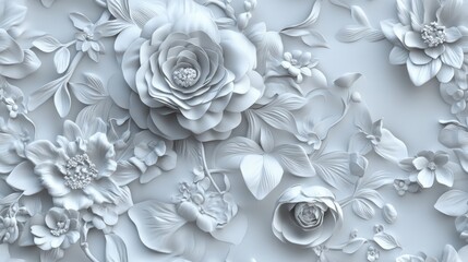 Fototapeta premium Three Dimensional Floral Artwork