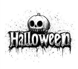 Halloween text logo