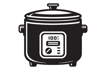 Black Rice Cooker Icon Silhouette Design