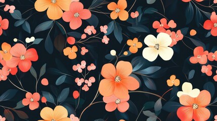 Floral decorative background pattern illustration