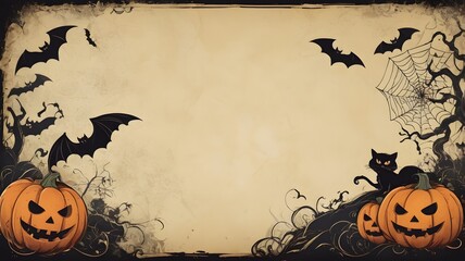 halloween background with pumpkins