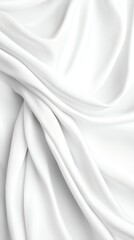 Obraz premium A smooth, flowing white fabric that creates an elegant and soft appearance, perfect for backgrounds and textile designs.