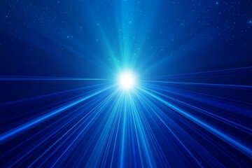 Blue background with rays of light, blue background illustration. 
