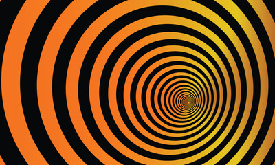 Optical illusion gradient gold spiral futuristic background