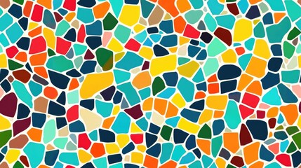 Vibrant seamless mosaic pattern for design and background