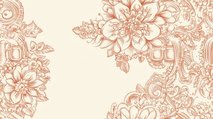 Obraz premium Mandala illustration featuring floral henna tattoo design elements