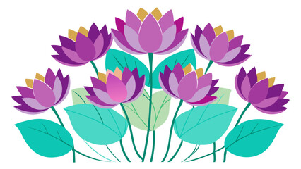 pink lotus flower, Serene Lotus Flower Illustration - Delicate Pink and Green Petals, Symbolic for Peace and Purity, Ideal for Spiritual and Botanical Themes, Lotus Vector Illustration
