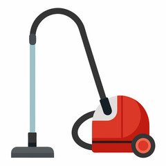 Vacuum Cleaner Vector Illustration on White Background | SVG Design, Clipart, and Cut Files for Cricut & Silhouette