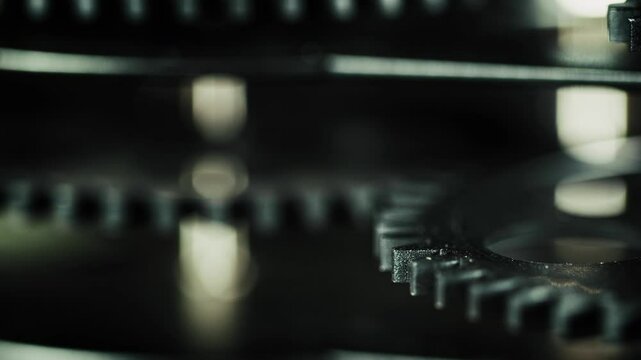 Abstract Industrial Mechanic Turning of Clock Gears