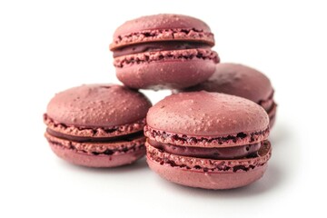 Obraz premium A stack of pink macarons, a sweet treat for any occasion