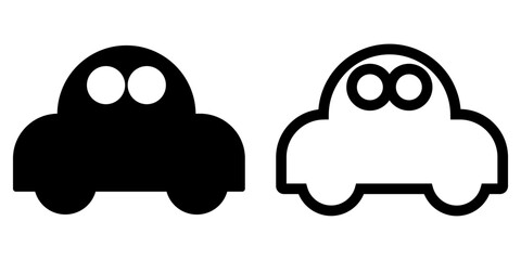 Old Car vector icon. EPS 10.