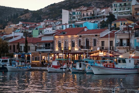 The view of the Pythagorion town in Samos