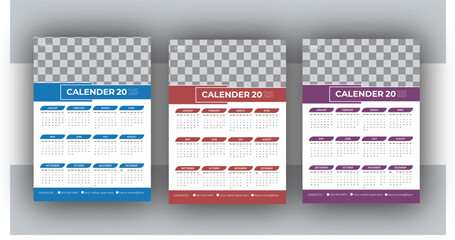 Vector Single page Wall Calendar Design Template 2025 for your office and company
