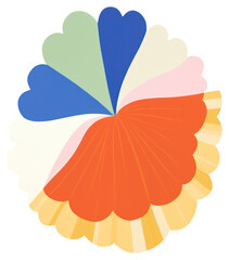 Colorful abstract floral pattern