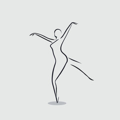 silhouette of a ballerina