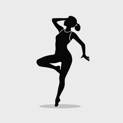 silhouette of a dancing