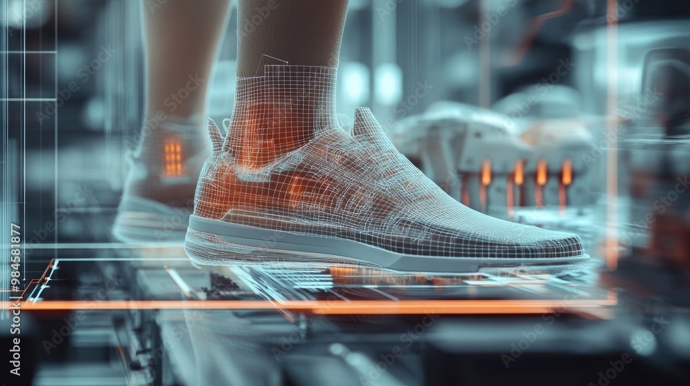 Poster advanced ai software assisting product designers, automatically adjusting dimensions and materials f