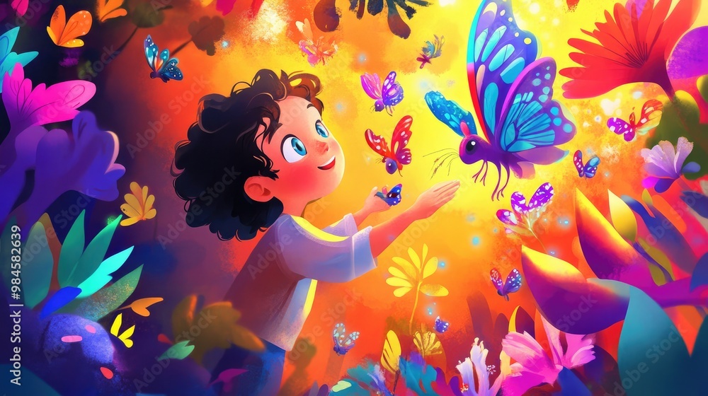 Poster author working with ai-powered software to create vivid, dynamic illustrations for a children's book